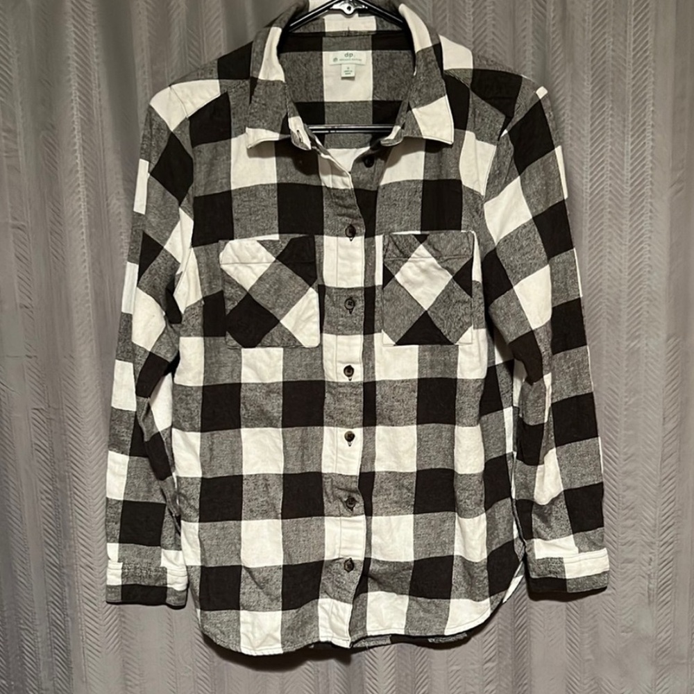 Dip Organic Cotton Plaid Top